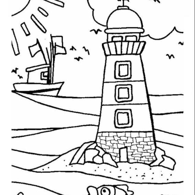 Tô màu ngọn hải đăng