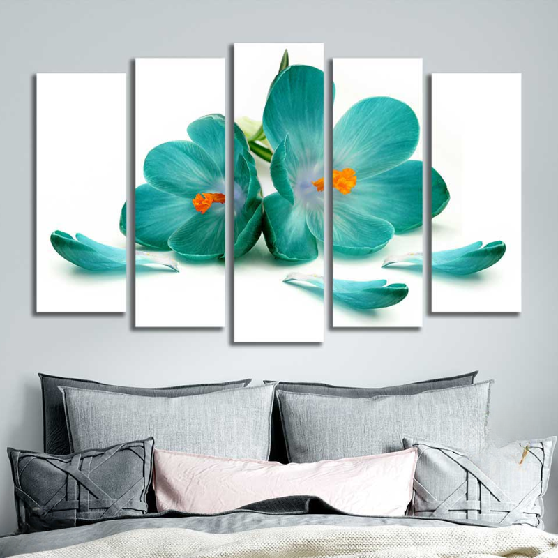 199+ Mẫu Tranh treo tường 5 tấm phong thủy thu hút tài lộc 14 5