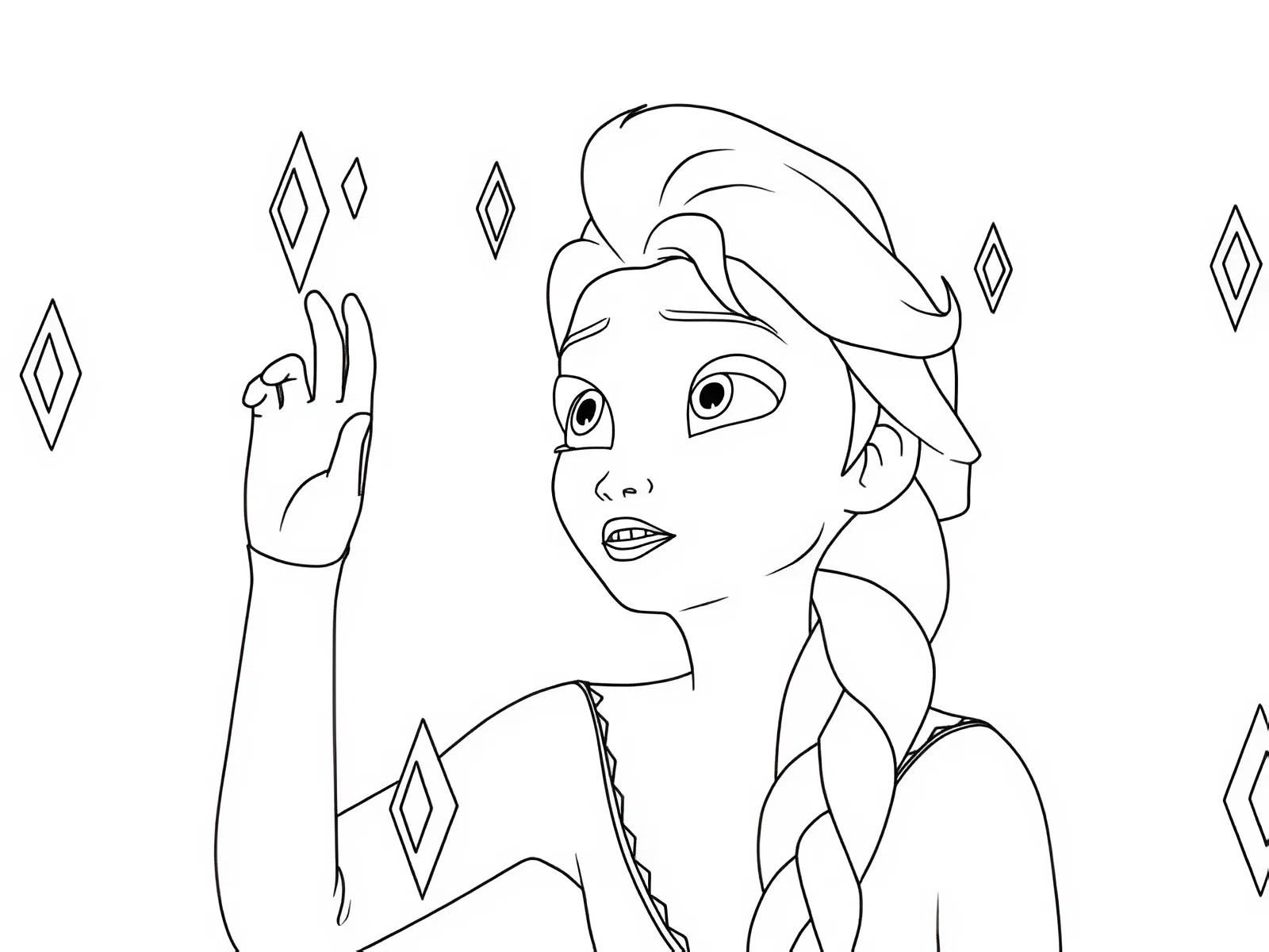 tranh tô màu công chúa elsa