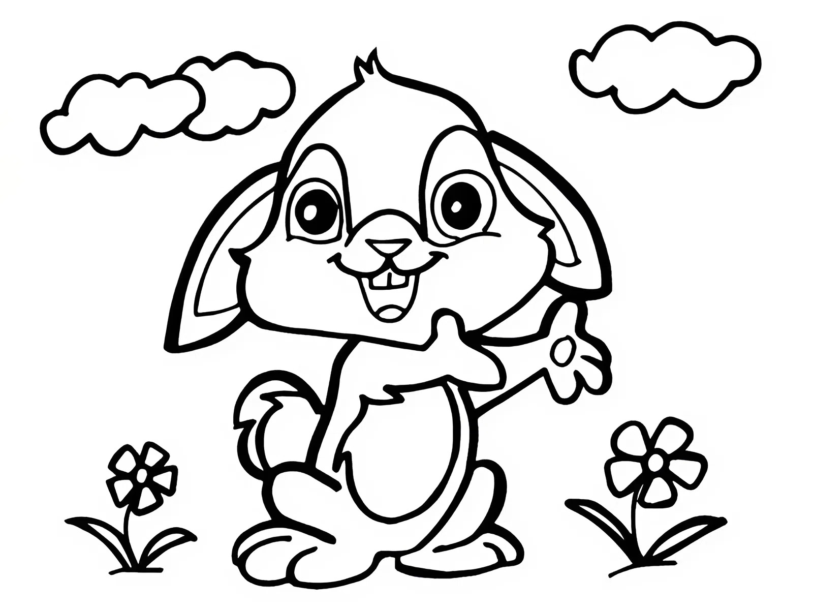 Tranh tô màu con thỏ