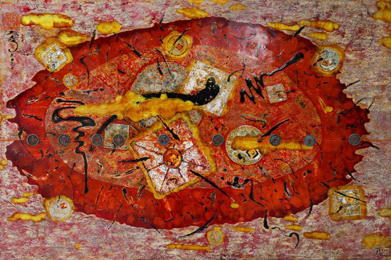 Tranh sơn mài trừu tượng 