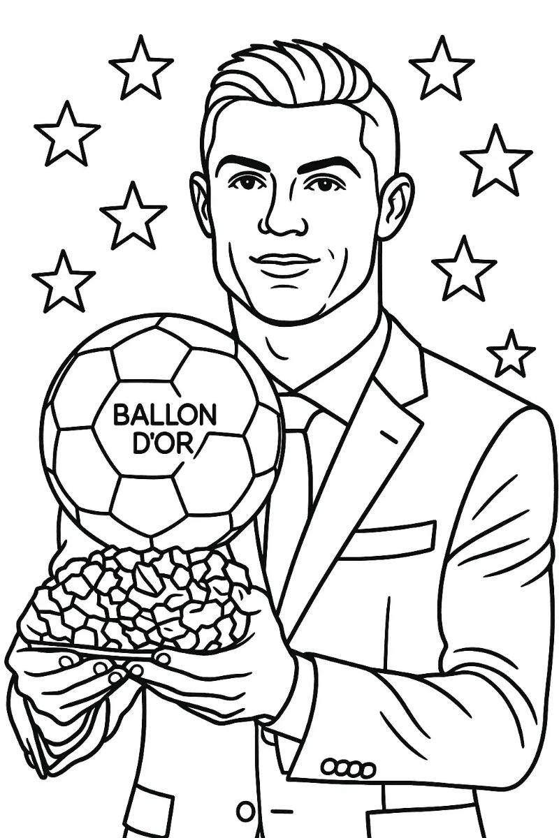 Tranh To Mau Ronaldo cam qua bong vang 1.1