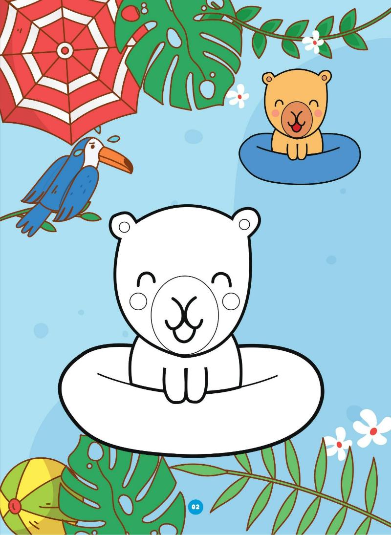 Tranh to mau Capybara