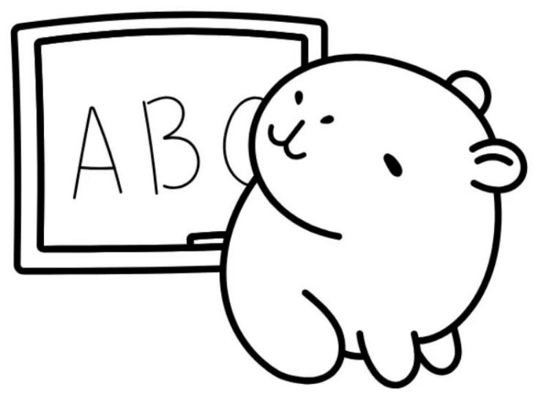 Tranh to mau Capybara don gian