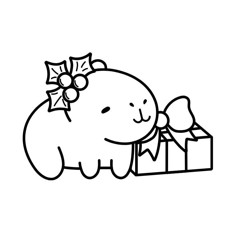 Tranh to mau Capybara don gian11