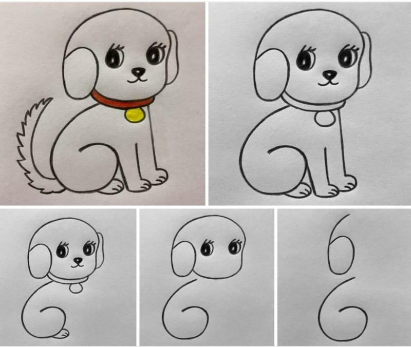 Vẽ con vật đơn giản: 30 mẫu dễ thương cho bé tập vẽ tại nhà 10 cach ve con cho don gian 5