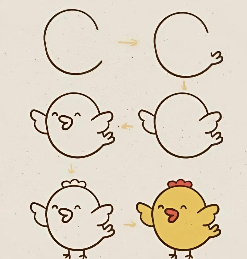 Vẽ con vật đơn giản: 30 mẫu dễ thương cho bé tập vẽ tại nhà 15 cach ve con ga don gian 2