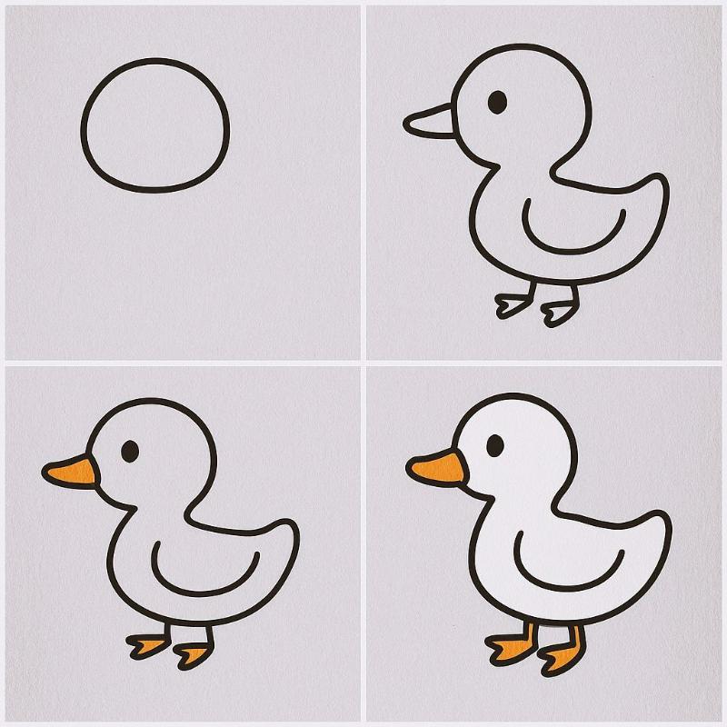 Vẽ con vật đơn giản: 30 mẫu dễ thương cho bé tập vẽ tại nhà 32 cach ve con vit don gian