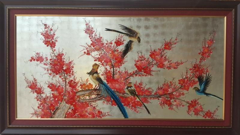 Chọn tranh sơn mài Hoa Đào