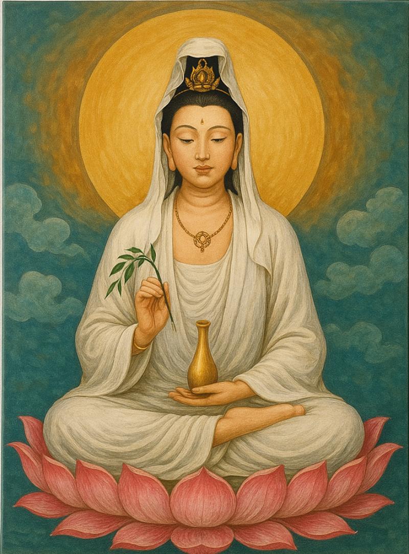 Tranh canvas Phật Bà Quan Âm