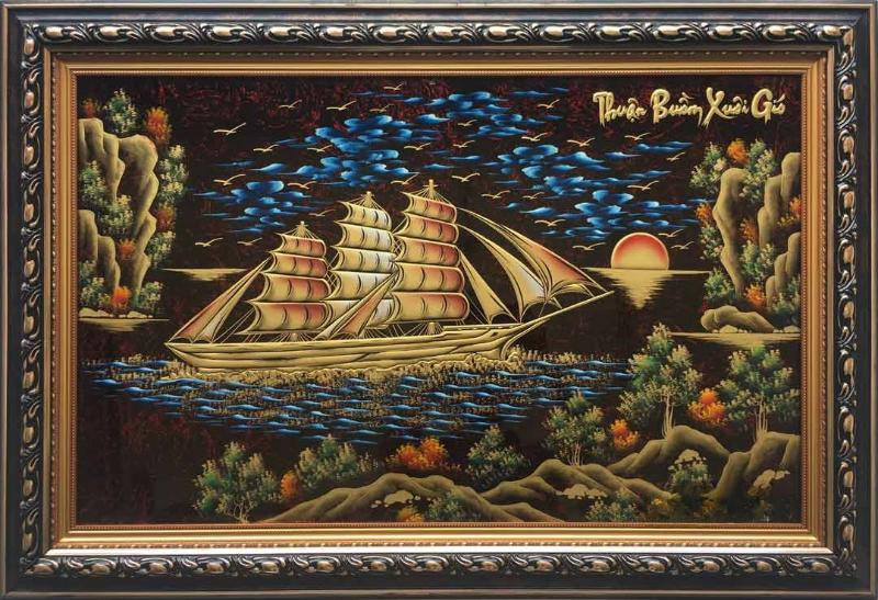 Tranh sơn mài Thuận Buồm Xuôi Gió – Biểu tượng thành công 2 Tranh sơn mài Thuận Buồm Xuôi Gió