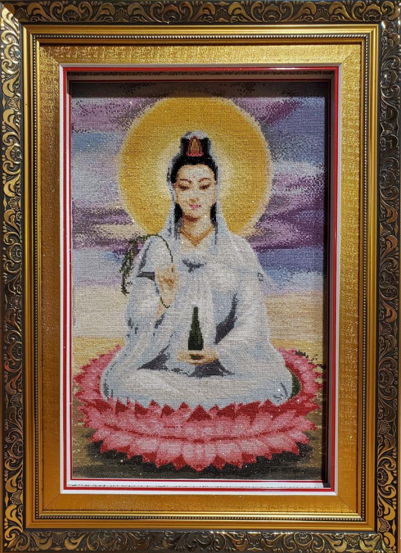 Tranh thêu Phật Bà Quan Âm
