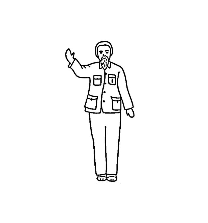 Tranh Bác Hồ đơn giản cho bé mầm non