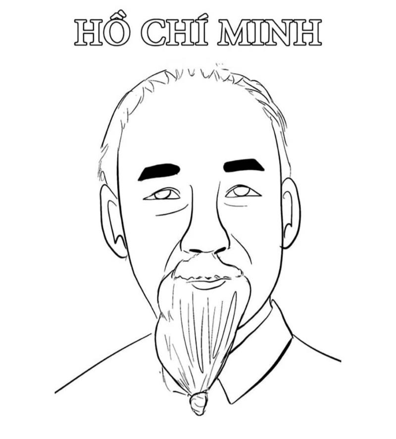 Tranh tô màu Bác Hồ dễ tô