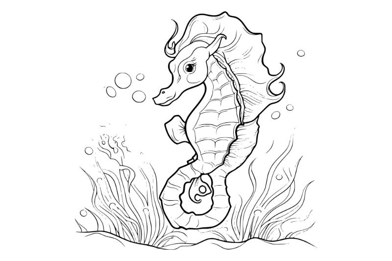 Tô màu con cá ngựa 4