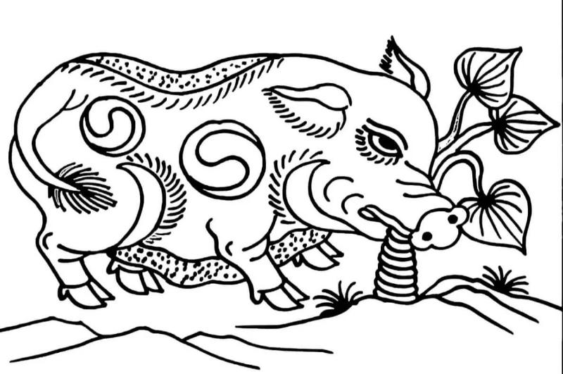 99+ Mẫu tranh tô màu con lợn đẹp giúp bé vừa học vừa chơi 5 Tranh tô màu con lợn theo chủ đề tết