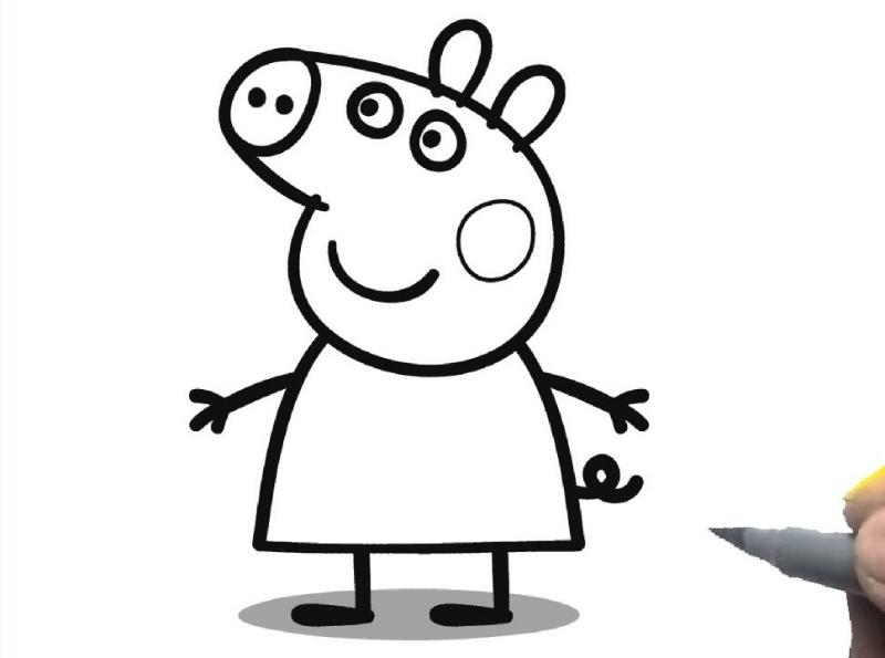 999 + Mẫu tranh tô màu heo peppa đẹp sáng tạo cho bé yêu 4 Tranh tô màu heo peppa cho bé mầm non