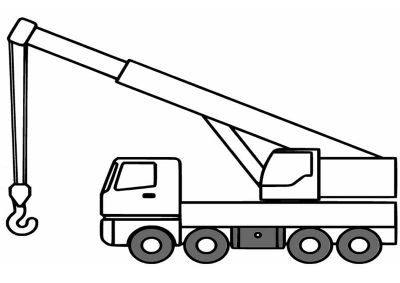 500 + Mẫu tranh tô màu xe cẩu cho bé đẹp và sáng tạo 4 Tranh tô màu xe đơn giản nhất