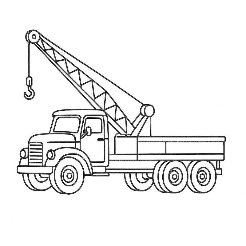 500 + Mẫu tranh tô màu xe cẩu cho bé đẹp và sáng tạo 5 Tranh tô màu xe cẩu cho bé tiểu học
