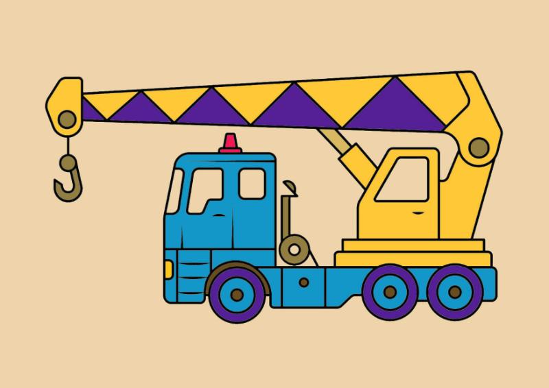 500 + Mẫu tranh tô màu xe cẩu cho bé đẹp và sáng tạo 3 Tranh tô màu xe cẩu cho bé sáng tạo