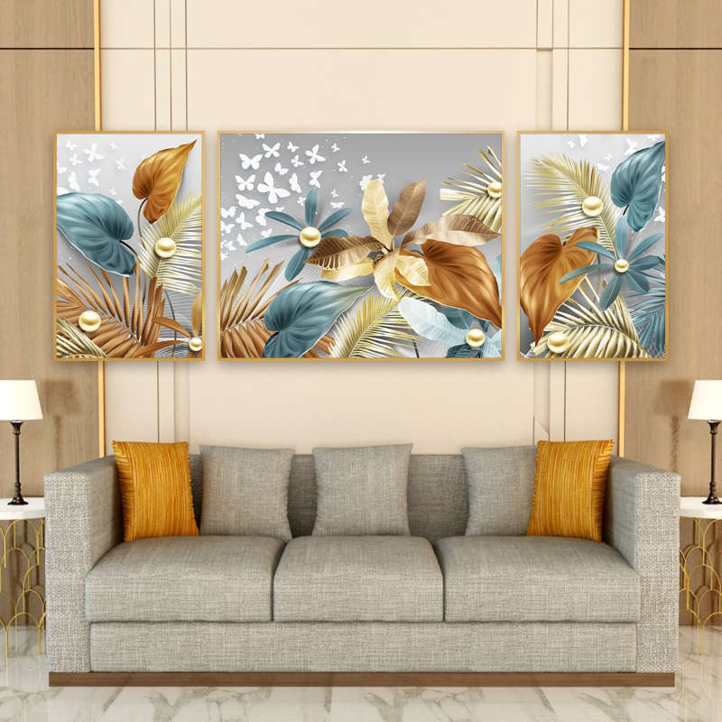 Tranh Lá Nghệ Thuật 3 Tấm