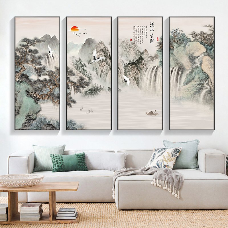 Tranh Sơn Thủy Tứ Quý