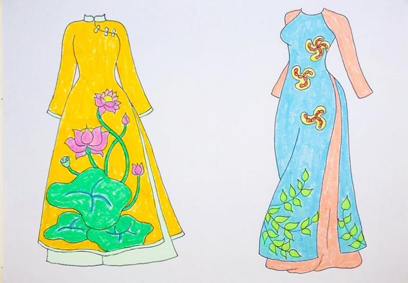 Vẽ áo dài 2