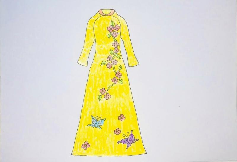 Vẽ áo dài 3