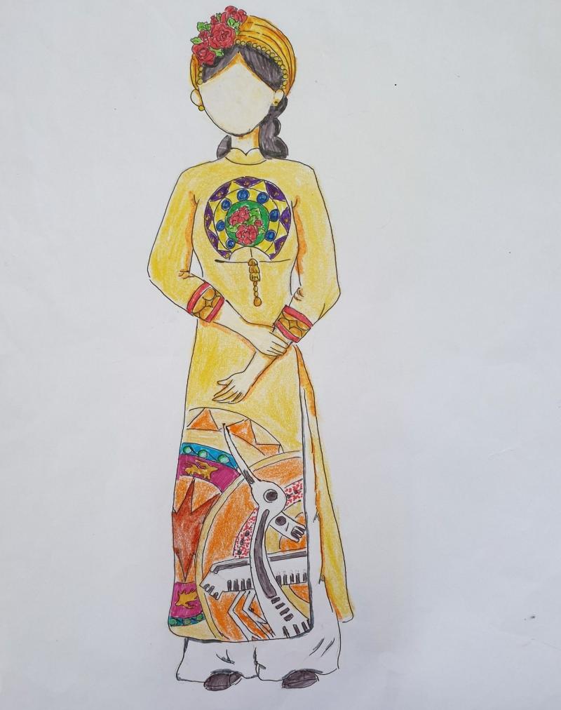 Vẽ áo dài 7