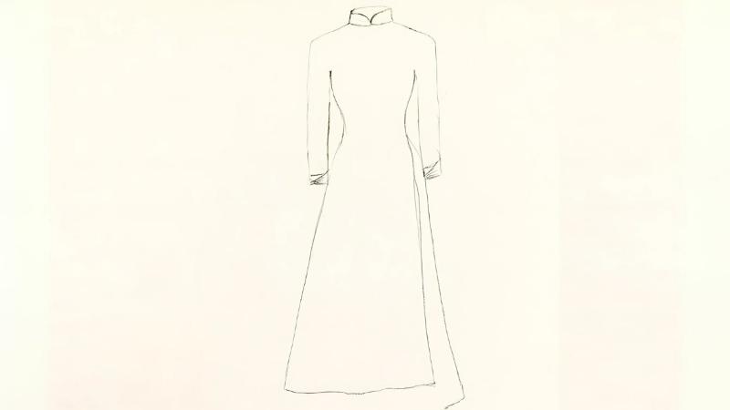 Vẽ áo dài phần thân áo