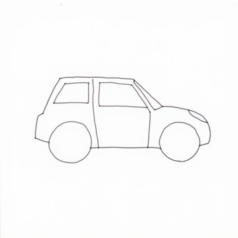 Vẽ hình dáng tổng thể của oto