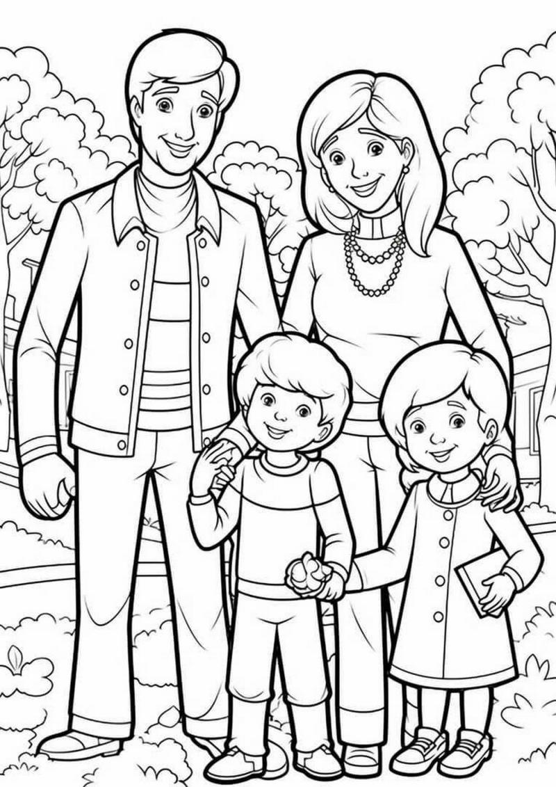 Vẽ tranh gia đình bằng bút chì