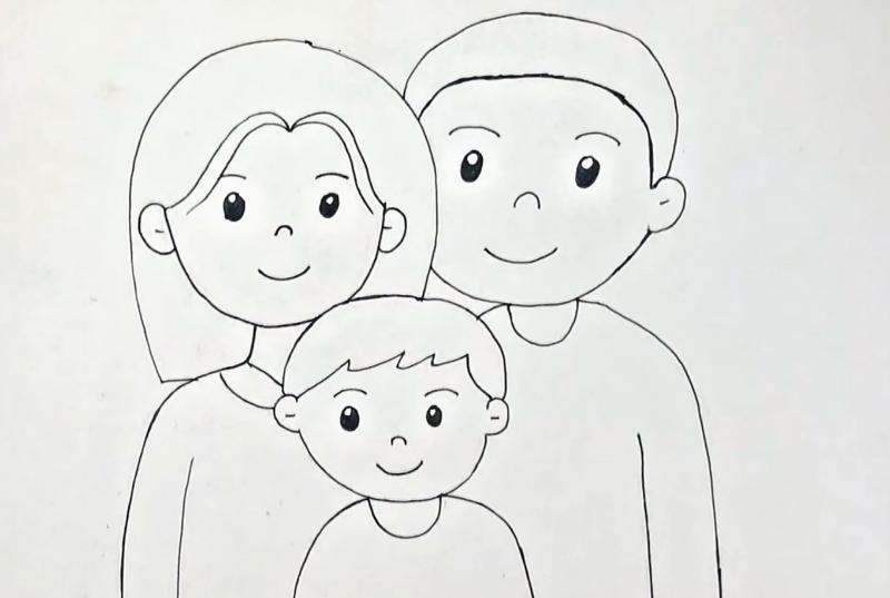 Vẽ tranh tổng thể gia đình