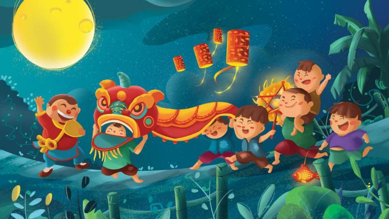 Hướng dẫn vẽ tranh trung thu đẹp và sáng tạo 13 Vẽ tranh trung thu 5