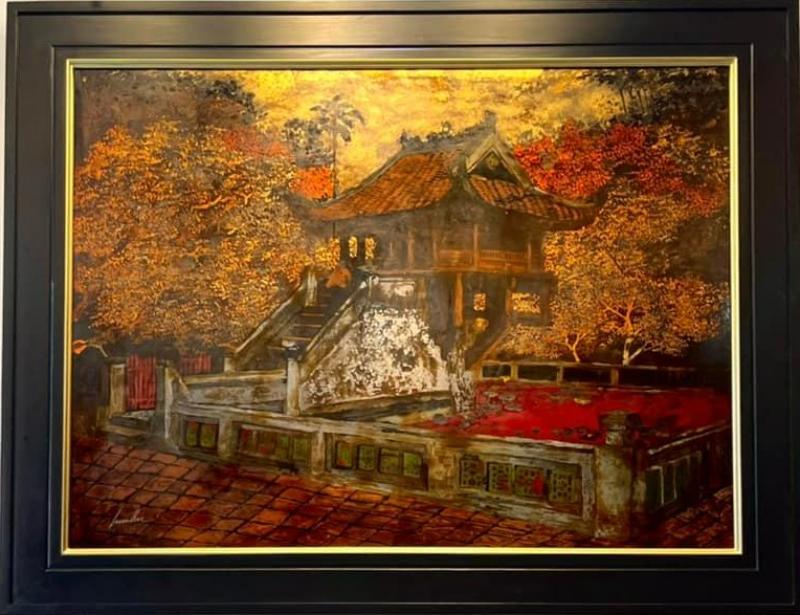 Vì sao Chùa Một Cột thường làm bằng tranh sơn mài