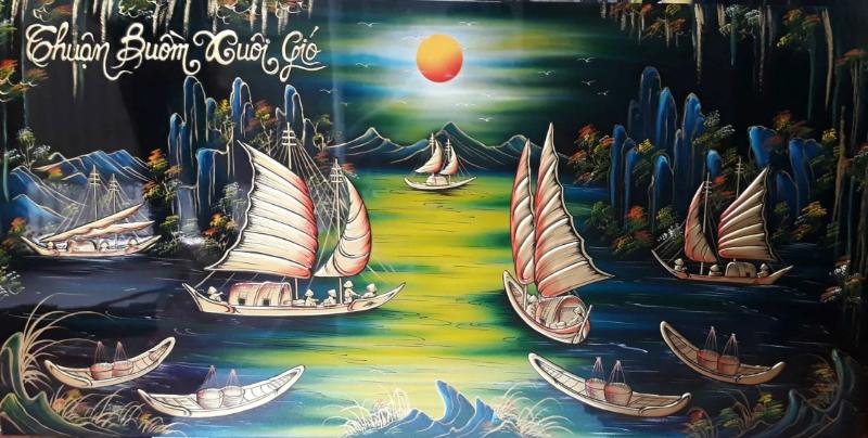 Tranh sơn mài Thuận Buồm Xuôi Gió – Biểu tượng thành công 4 Ý nghĩa tranh sơn mài Thuận Buồm Xuôi Gió