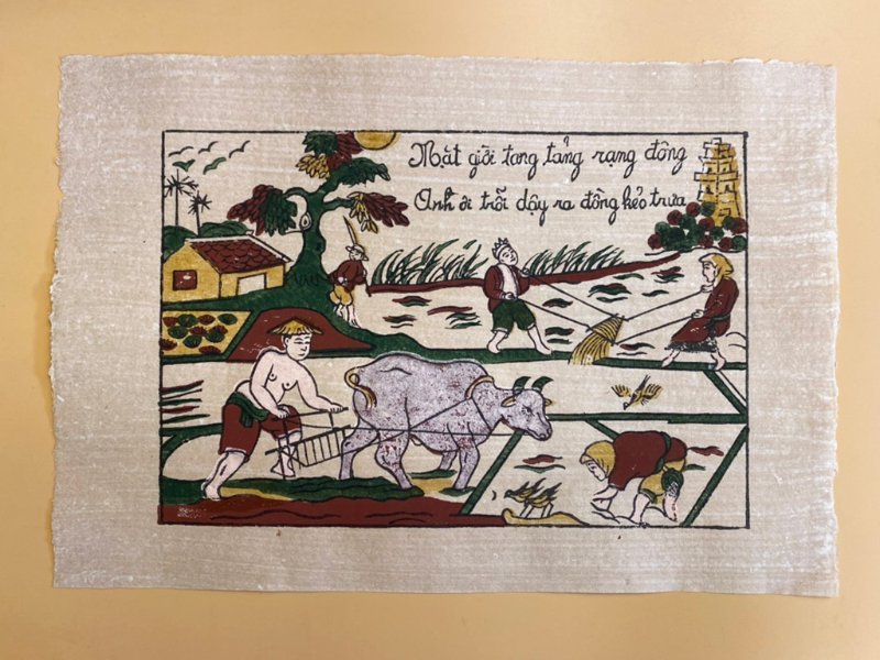 Hướng dẫn vẽ tranh Đông Hồ đơn giản mà độc đáo 4 Vẽ tranh Đông Hồ cảnh làm nông