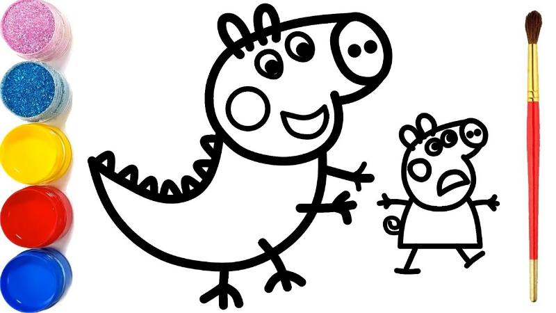999 + Mẫu tranh tô màu heo peppa đẹp sáng tạo cho bé yêu 12 maxresdefault 2 1