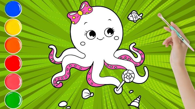 Tranh tô màu bạch tuộc – Giúp bé sáng tạo mỗi ngày 10 maxresdefault 2