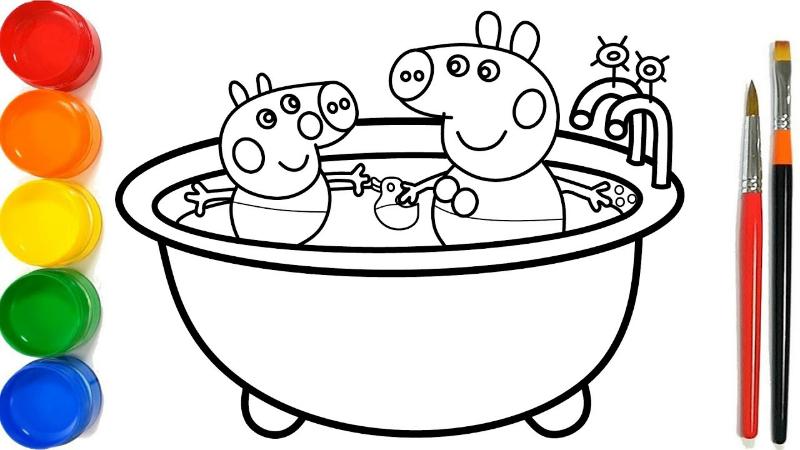 999 + Mẫu tranh tô màu heo peppa đẹp sáng tạo cho bé yêu 8 maxresdefault 4