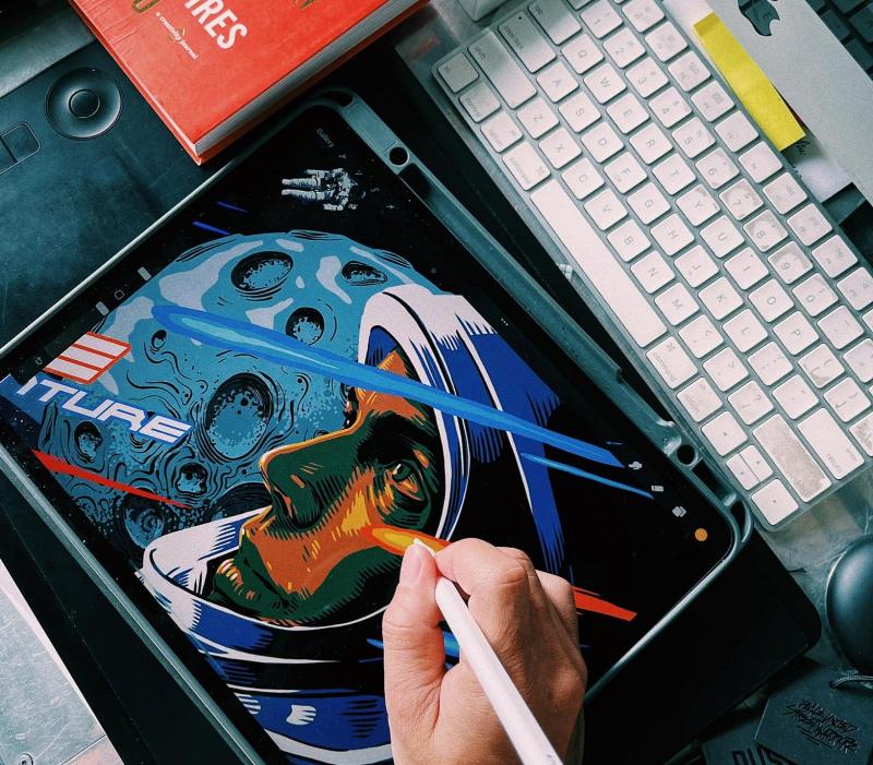 Nguyên tắc phối màu cơ bản giúp tranh hài hòa và giàu cảm xúc 9 Hội họa số giúp các họa sĩ linh hoạt thử nghiệm, quản lý bảng màu và sử dụng layer mode để tạo ra hiệu ứng phức tạp.