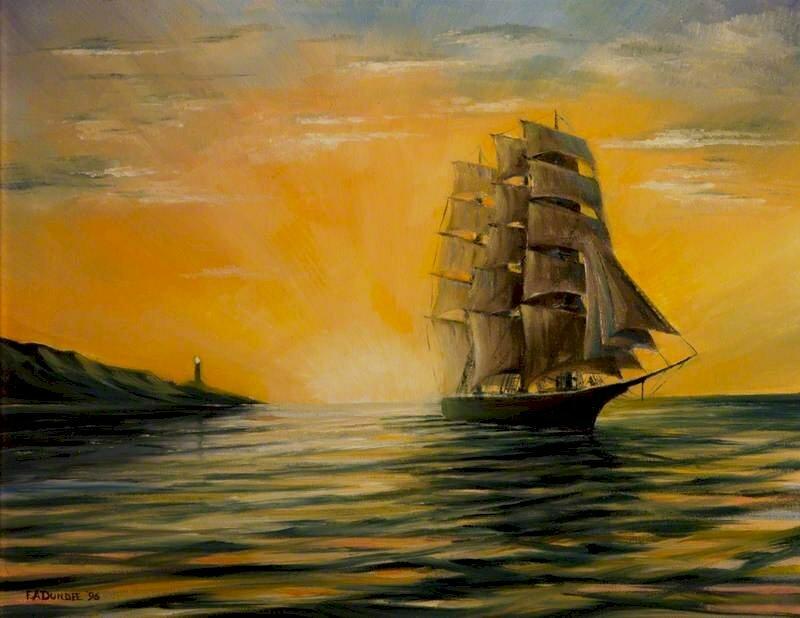 Tranh Bình Minh – Ý Nghĩa, phong thủy & Cách treo chuẩn 10 Tranh bình minh thuyền buồm lớn hợp nhất với người mệnh Hỏa, giúp tăng cường vận khí và may mắn