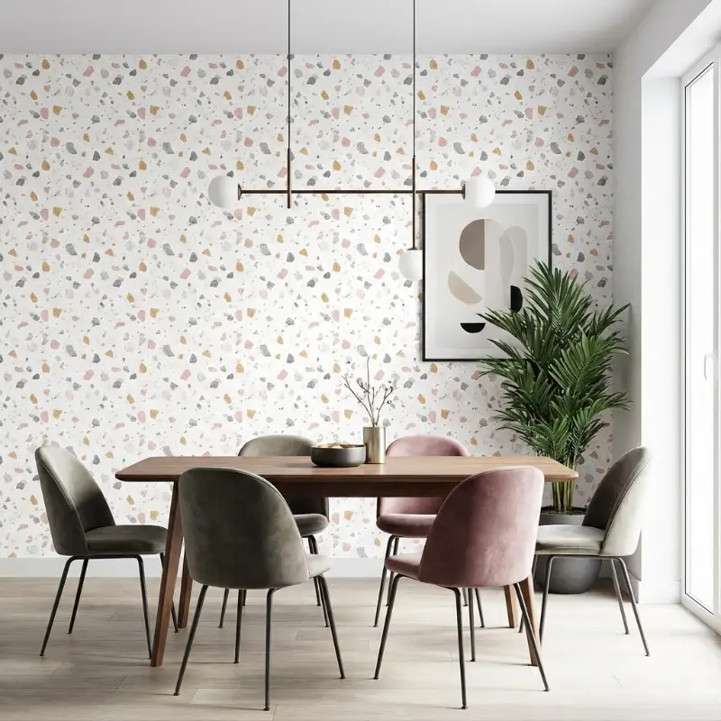 Giả đá mài Terrazzo sắc màu pastel tinh tế