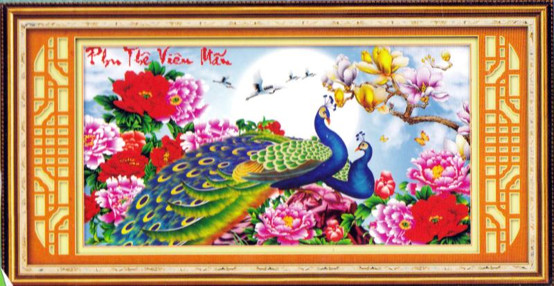 Tranh Phu Thê Viên Mãn: Ý nghĩa & Cách treo chuẩn phong thủy 5 Tranh chim công màu sắc rực rỡ, thu hút kim tiền, tài lộc và vượng khí cát lành cho không gian sống