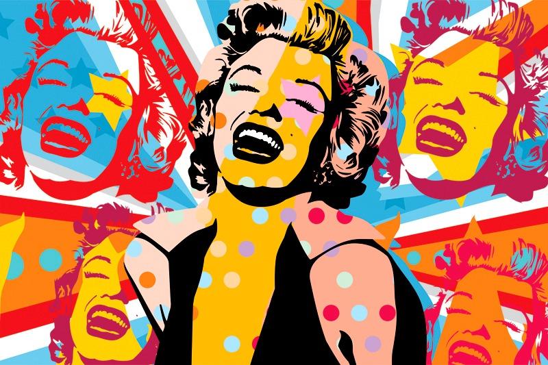 Tranh Pop Art - Phong Cách Trang Trí Cá Tính Hiện Đại 2025 4 Tranh Pop Art chân dung người nổi tiếng - một dòng tranh trẻ trung, hiện đại, mang dấu ấn cá nhân cao.