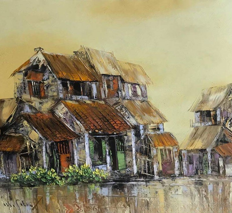 Chất liệu sơn dầu bền bỉ, giữ màu tốt qua thời gian, có tuổi thọ lên đến hàng trăm năm