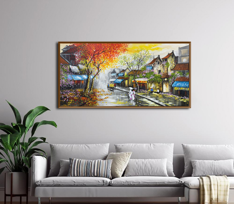 Tranh sơn dầu Hà Nội phù hợp với người có tâm hồ nghệ sĩ, yêu những giá trị cũ