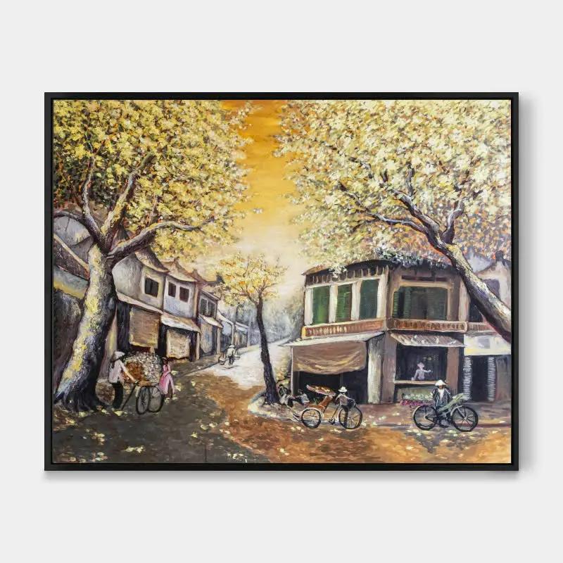 Tranh sơn dầu về phố cổ giúp người xa xứ lưu giữ ký ức thân thương về quê hương