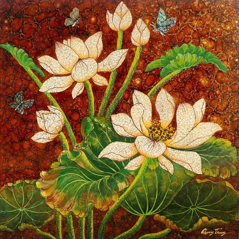 Tranh sơn mài dát vàng cao cấp - Nghệ thuật và phong thủy 5 Hoa sen dát vàng trên nền sơn mài, biểu tượng của sự thanh cao, tinh khiết và mang ý nghĩa phong thủy tốt lành.