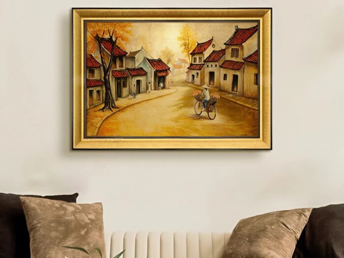 tranh sơn mài dát vàng